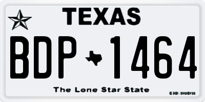 TX license plate BDP1464