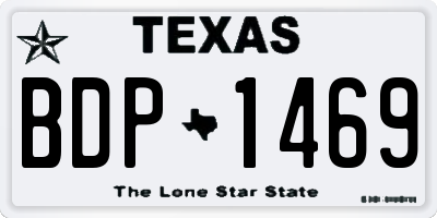TX license plate BDP1469
