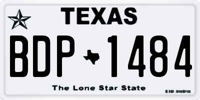 TX license plate BDP1484