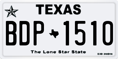 TX license plate BDP1510