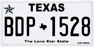 TX license plate BDP1528
