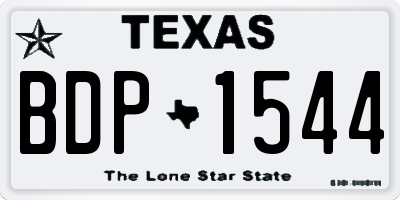 TX license plate BDP1544