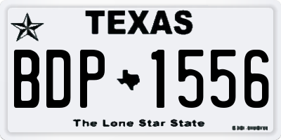 TX license plate BDP1556