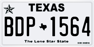 TX license plate BDP1564
