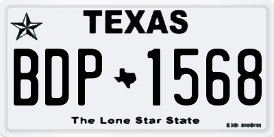 TX license plate BDP1568
