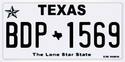 TX license plate BDP1569