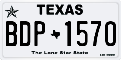 TX license plate BDP1570