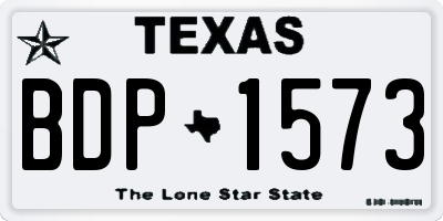 TX license plate BDP1573