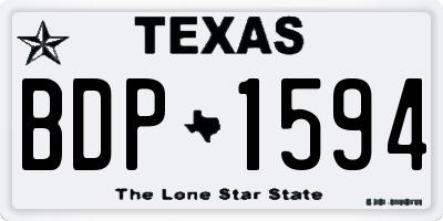 TX license plate BDP1594