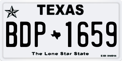 TX license plate BDP1659