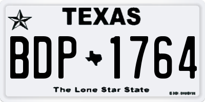 TX license plate BDP1764