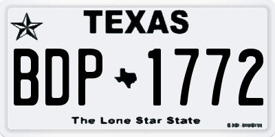 TX license plate BDP1772
