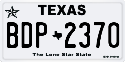 TX license plate BDP2370