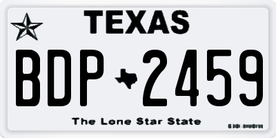 TX license plate BDP2459
