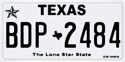TX license plate BDP2484