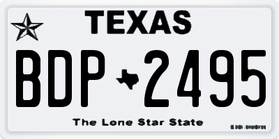 TX license plate BDP2495