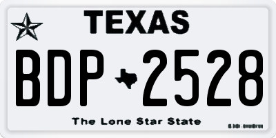 TX license plate BDP2528