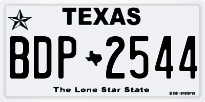 TX license plate BDP2544