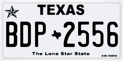 TX license plate BDP2556