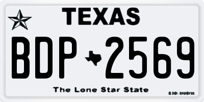 TX license plate BDP2569