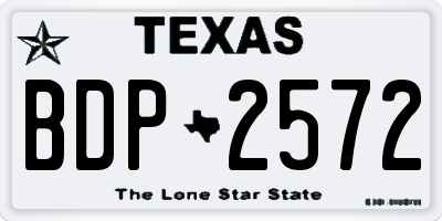 TX license plate BDP2572