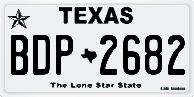 TX license plate BDP2682