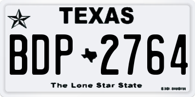 TX license plate BDP2764