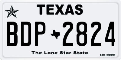 TX license plate BDP2824