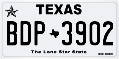 TX license plate BDP3902
