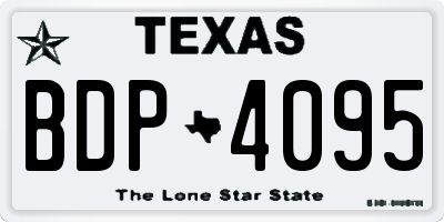 TX license plate BDP4095