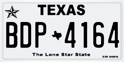 TX license plate BDP4164