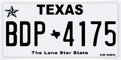 TX license plate BDP4175