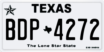 TX license plate BDP4272