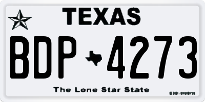 TX license plate BDP4273
