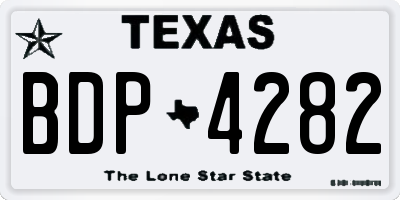 TX license plate BDP4282