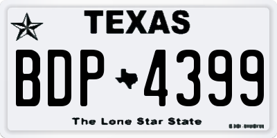 TX license plate BDP4399