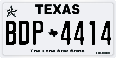 TX license plate BDP4414