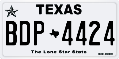 TX license plate BDP4424