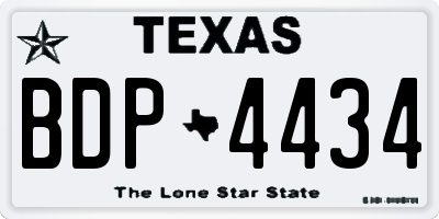 TX license plate BDP4434