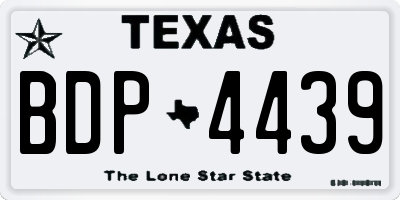 TX license plate BDP4439