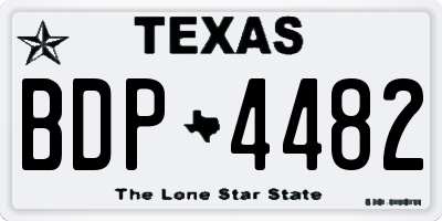 TX license plate BDP4482