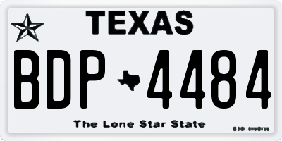 TX license plate BDP4484