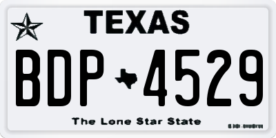 TX license plate BDP4529