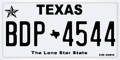 TX license plate BDP4544