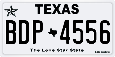 TX license plate BDP4556