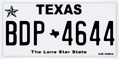 TX license plate BDP4644