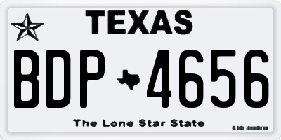 TX license plate BDP4656