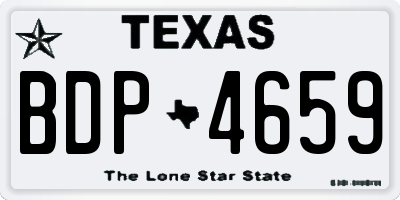TX license plate BDP4659