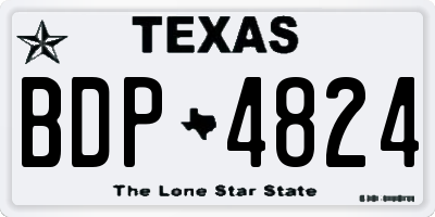 TX license plate BDP4824