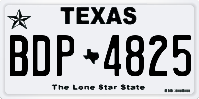 TX license plate BDP4825